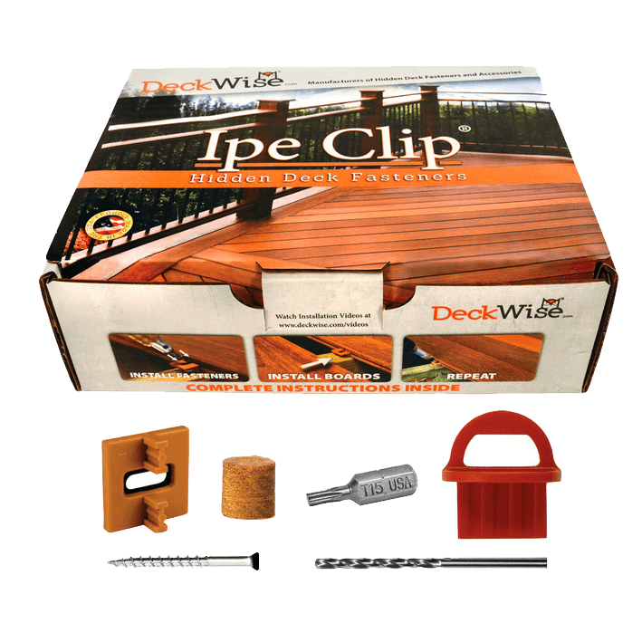 175 – Pack Extreme4 Ipe Clip Brown Hidden Deck Fastener Kit