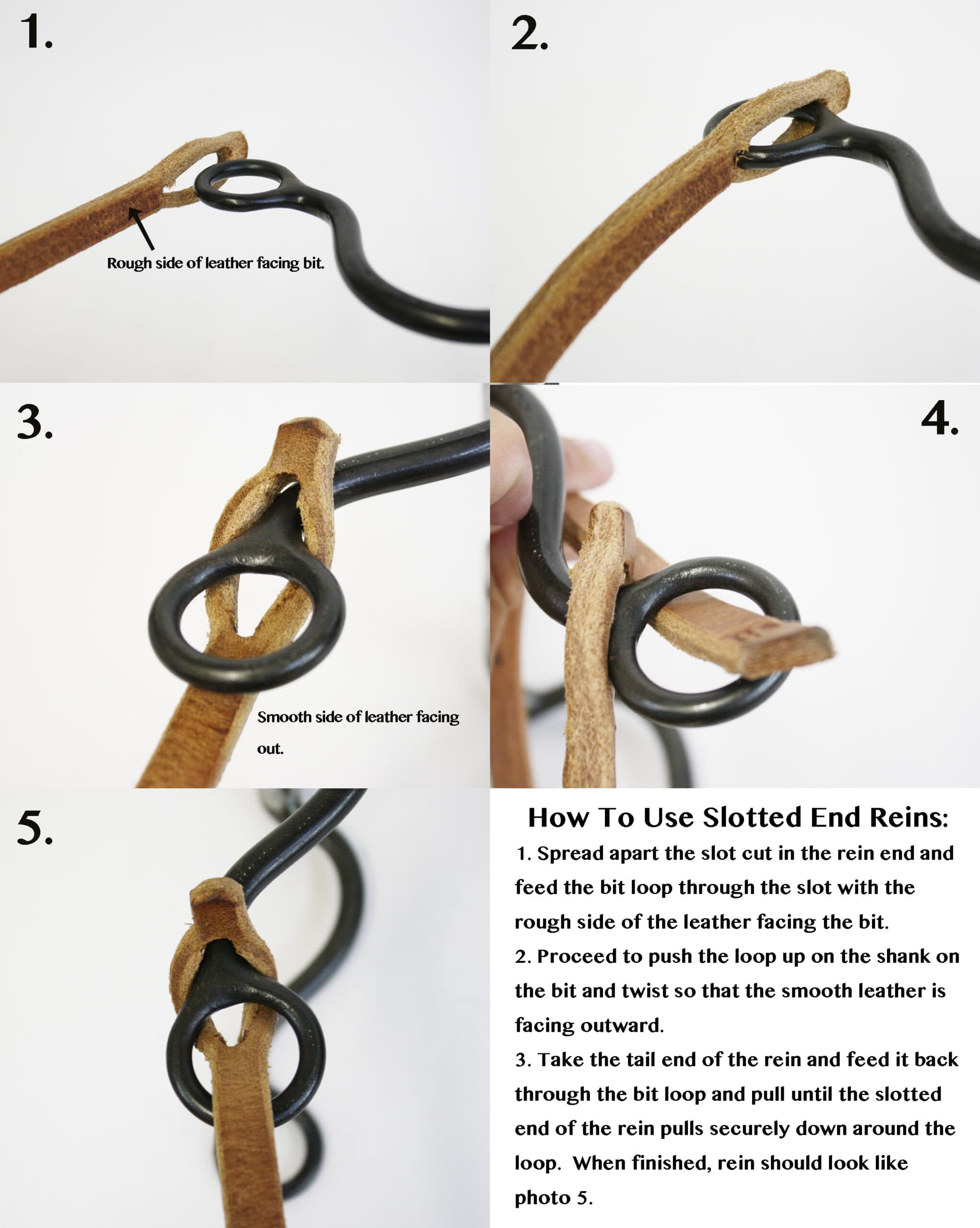3/4" Reins with Slot Ends - thumbnail 3
