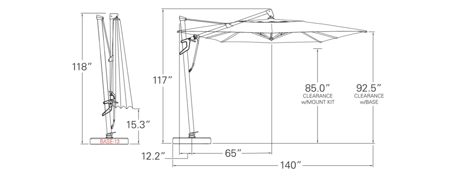 10’x13′ Rectangular AKZ Plus Cantilever - thumbnail 5