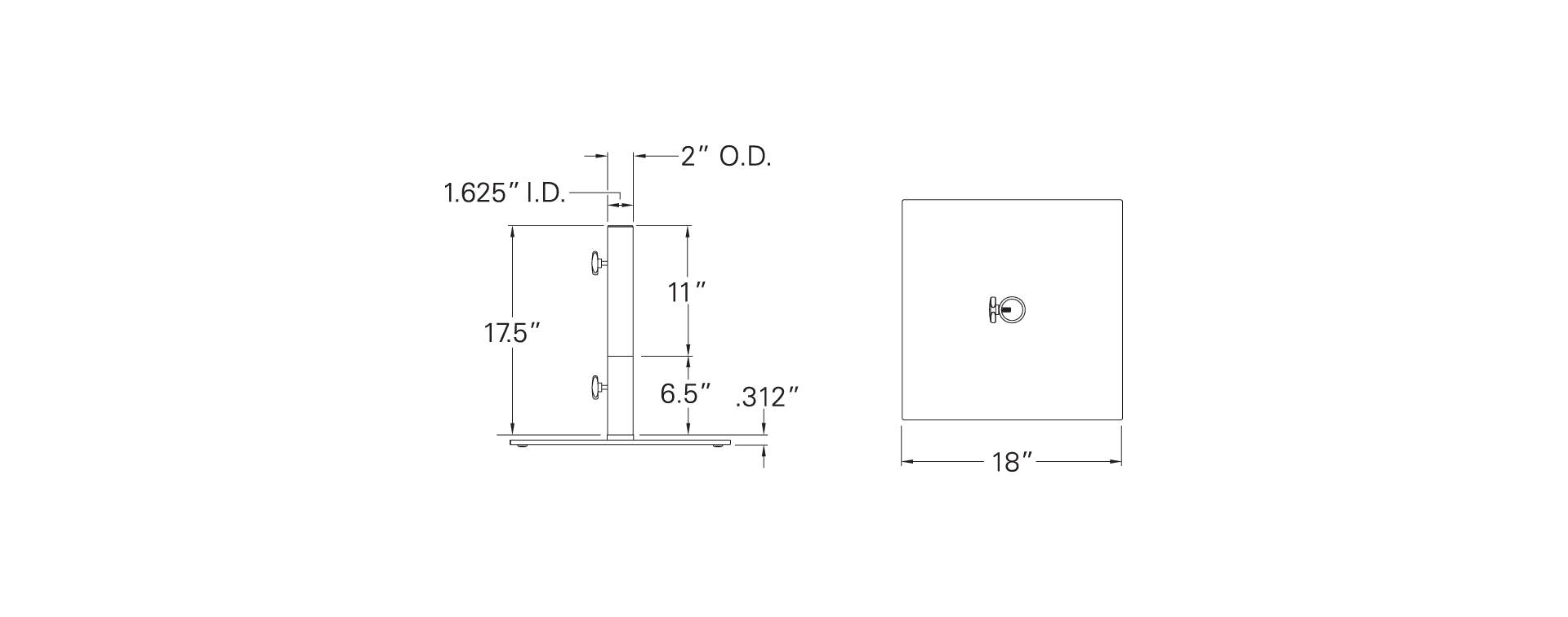 35# Steel Plate Umbrella Base - thumbnail 2