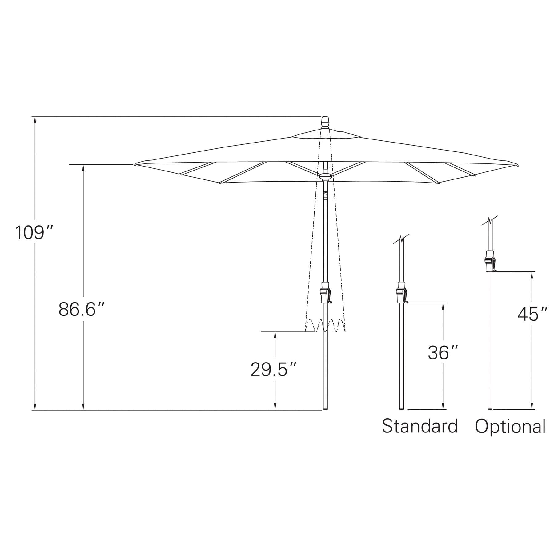 8’x10′ Rectangular Umbrella w/ Auto Tilt - thumbnail 2