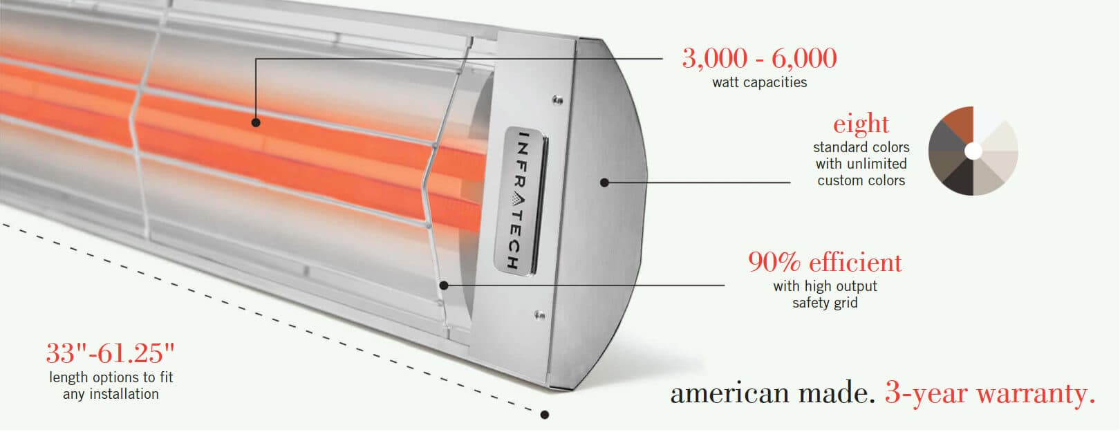 Infratech Patio Heater Package – 90 sq. ft. - thumbnail 4