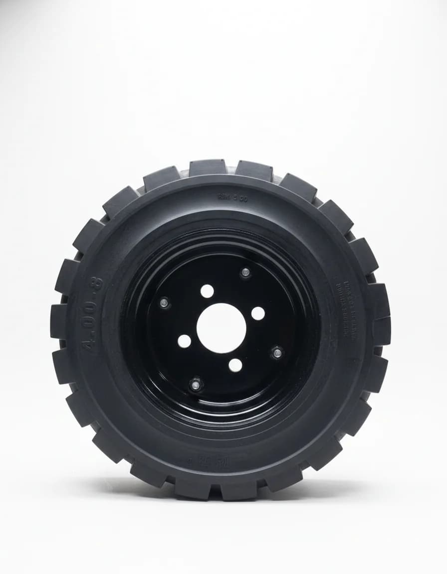 StepRanger No-Flat Solid Rubber Wheel and Tire Set of 4 (4.00-8)