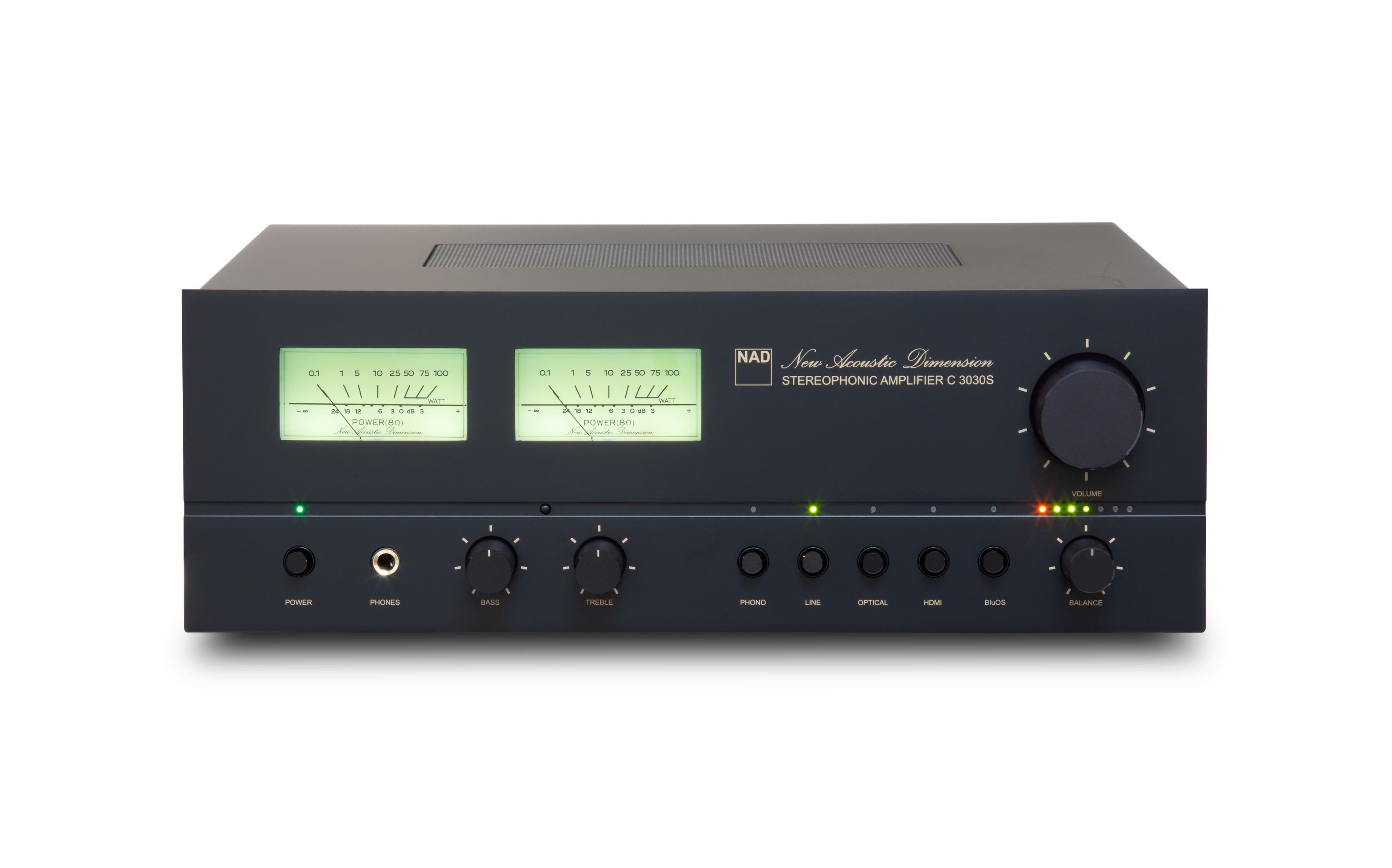 NAD C 3030S Stereo Integrated Amp with Built-In BluOS Streaming/HDMI/Bluetooth/Phono Stage