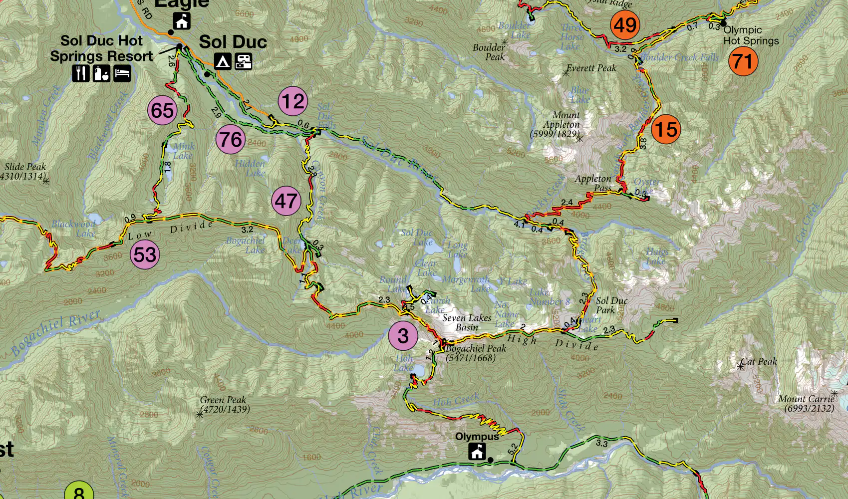 GPS Tracks for Olympic National Park