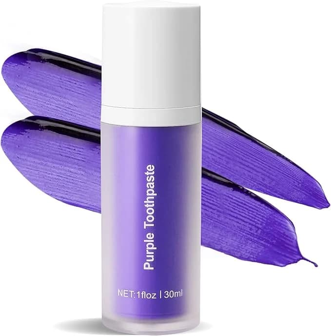 Purple Toothpaste for Teeth Whitening, Teeth Whitening Toothpaste