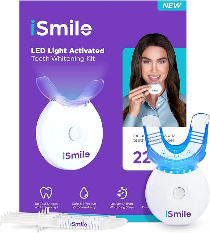 iSmile Teeth Whitening Kit – LED Light & 35% Carbamide Gel
