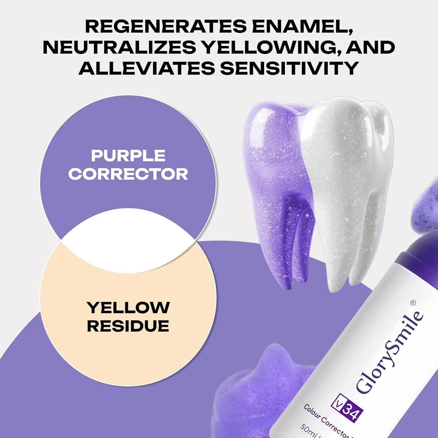 Purple Color-Correcting Teeth Whitening Foam – Gentle Daily Brightening - thumbnail 5