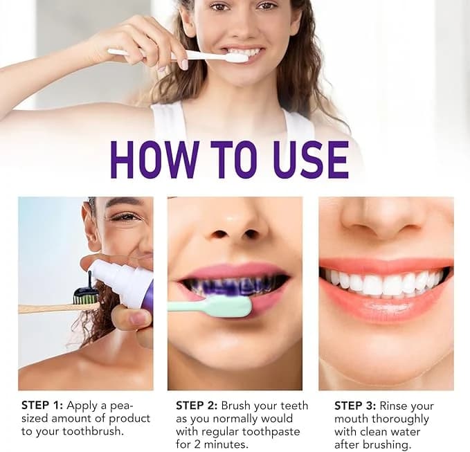 Purple Toothpaste Colour Corrector for Teeth Whitening - thumbnail 4
