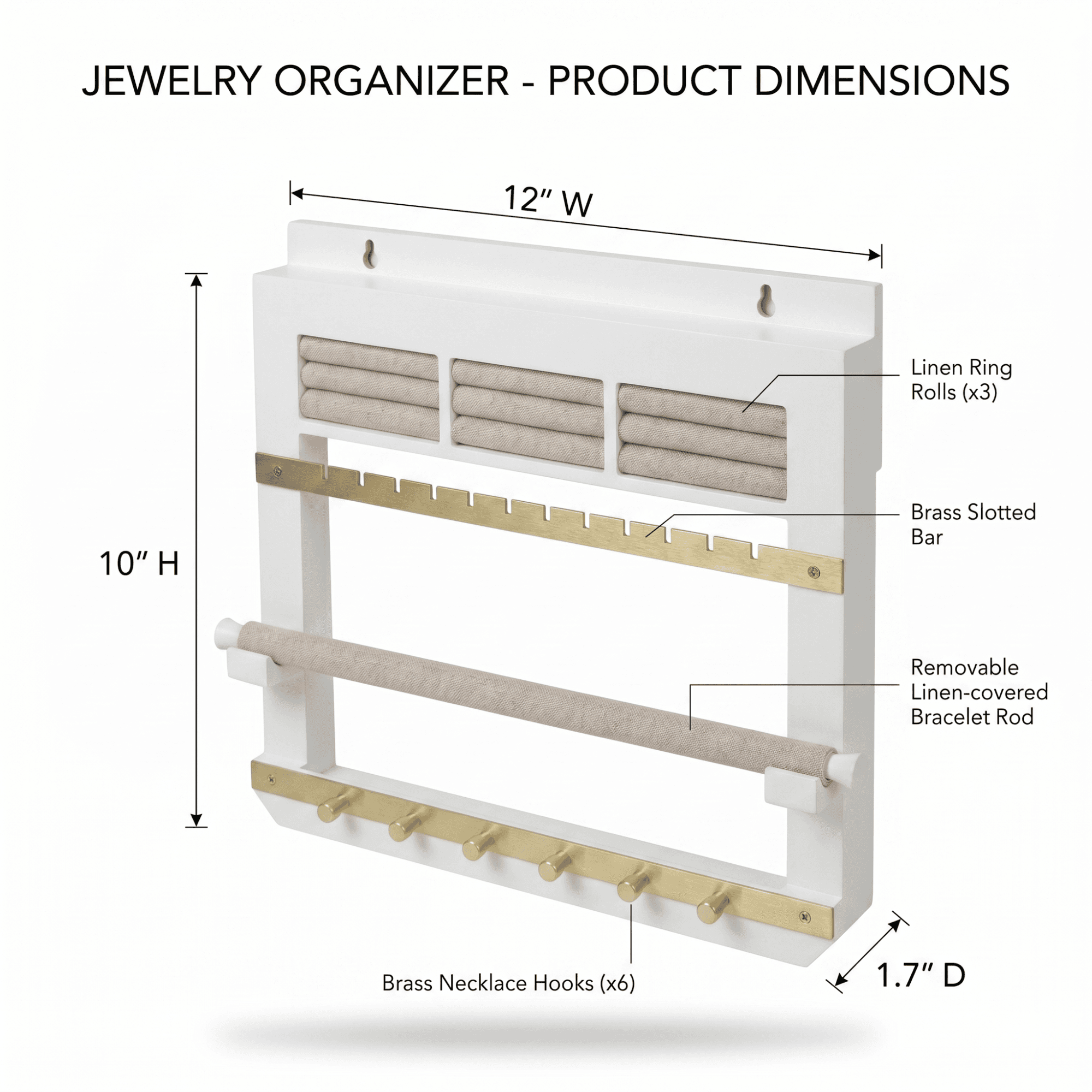 May Small Accessory Frame ~ White - thumbnail 4