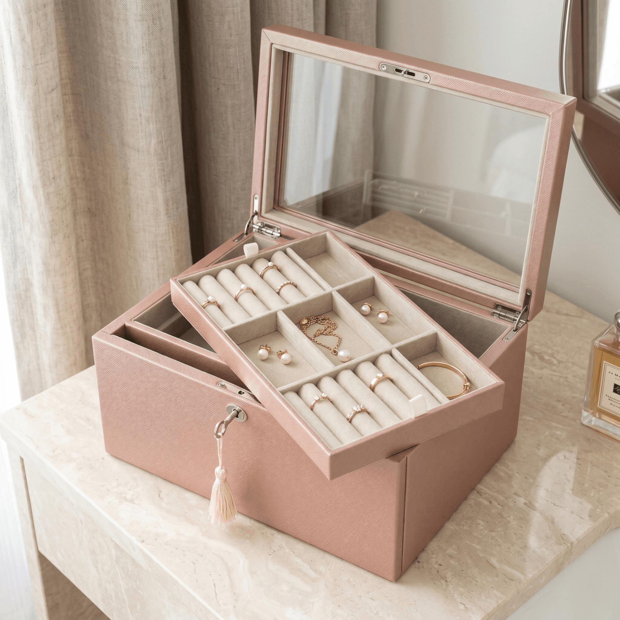 Emily Jewelry Box ~ Blush - thumbnail 3
