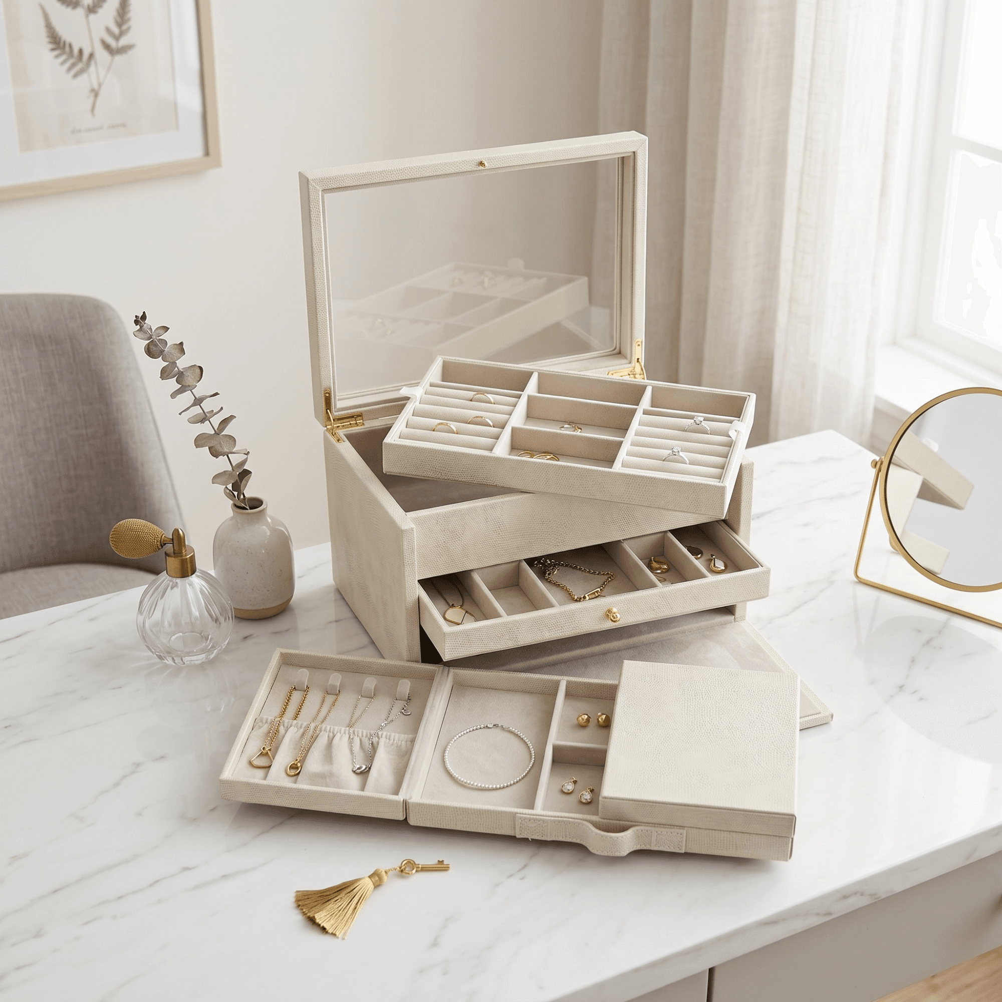 Emily Jewelry Box ~ Gold Snake - thumbnail 4