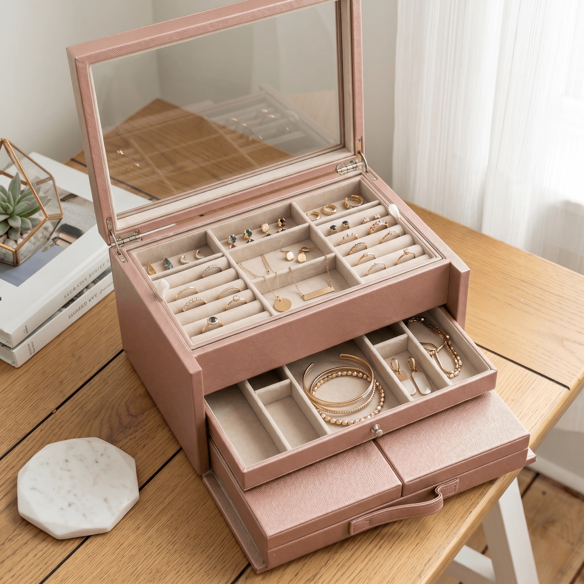 Emily Jewelry Box ~ Blush - thumbnail 4