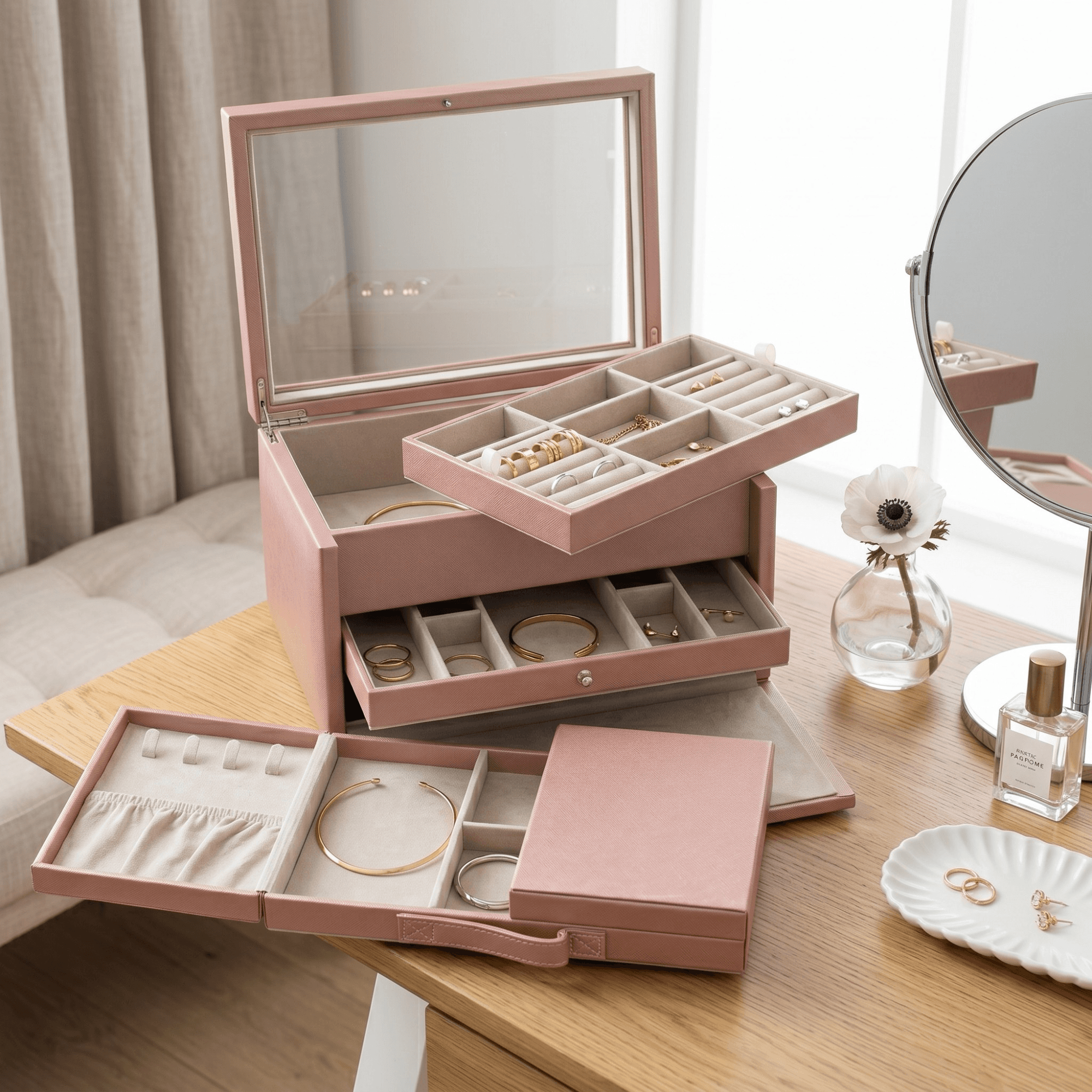 Emily Jewelry Box ~ Blush - thumbnail 5