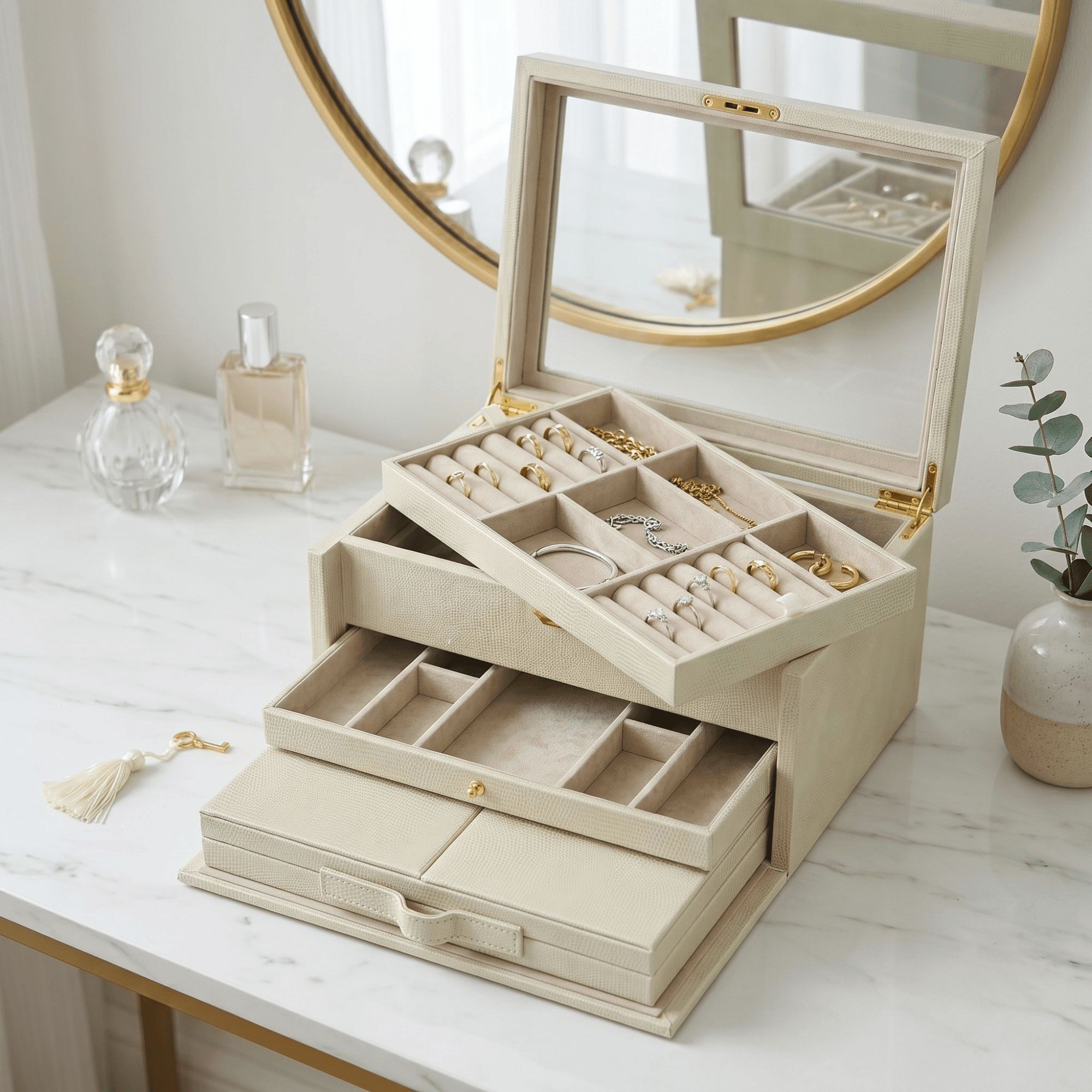 Emily Jewelry Box ~ Gold Snake - thumbnail 3