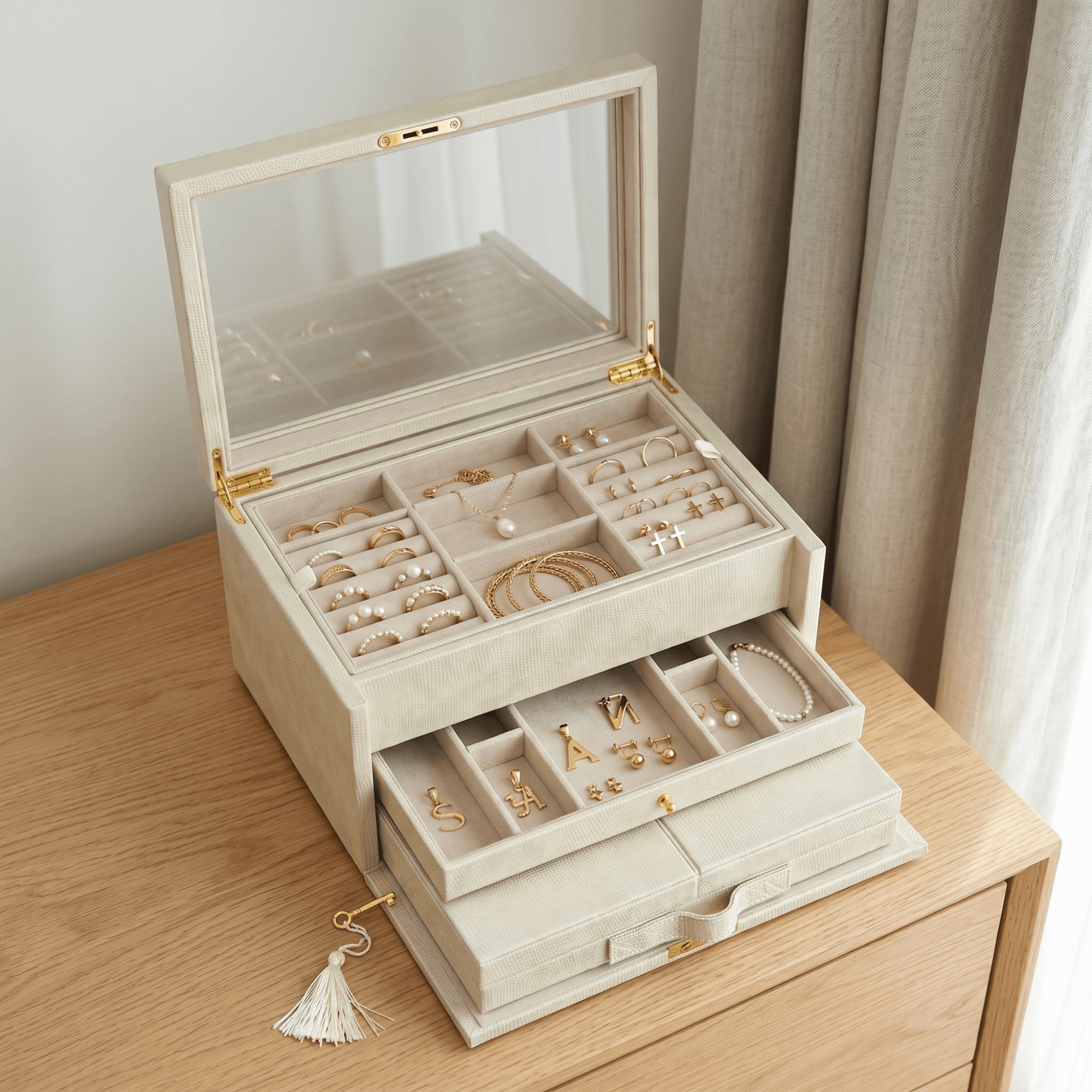Emily Jewelry Box ~ Gold Snake - thumbnail 6