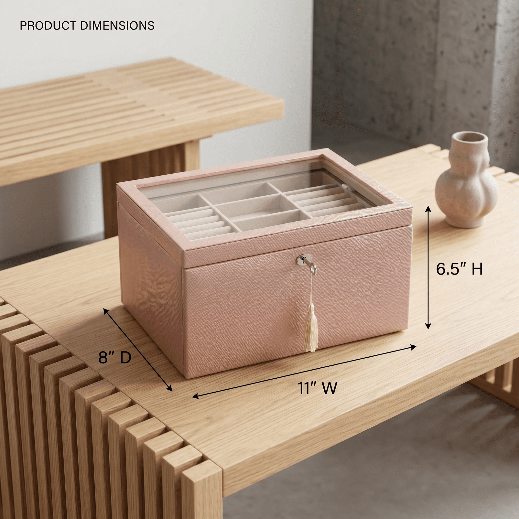 Emily Jewelry Box ~ Blush - thumbnail 7