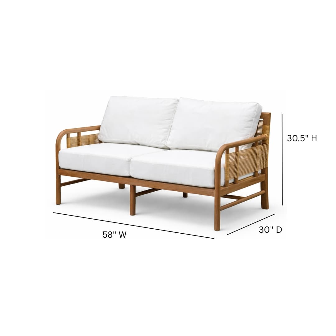 Westwood 58- Inch Teak Loveseat Sofa - thumbnail 7