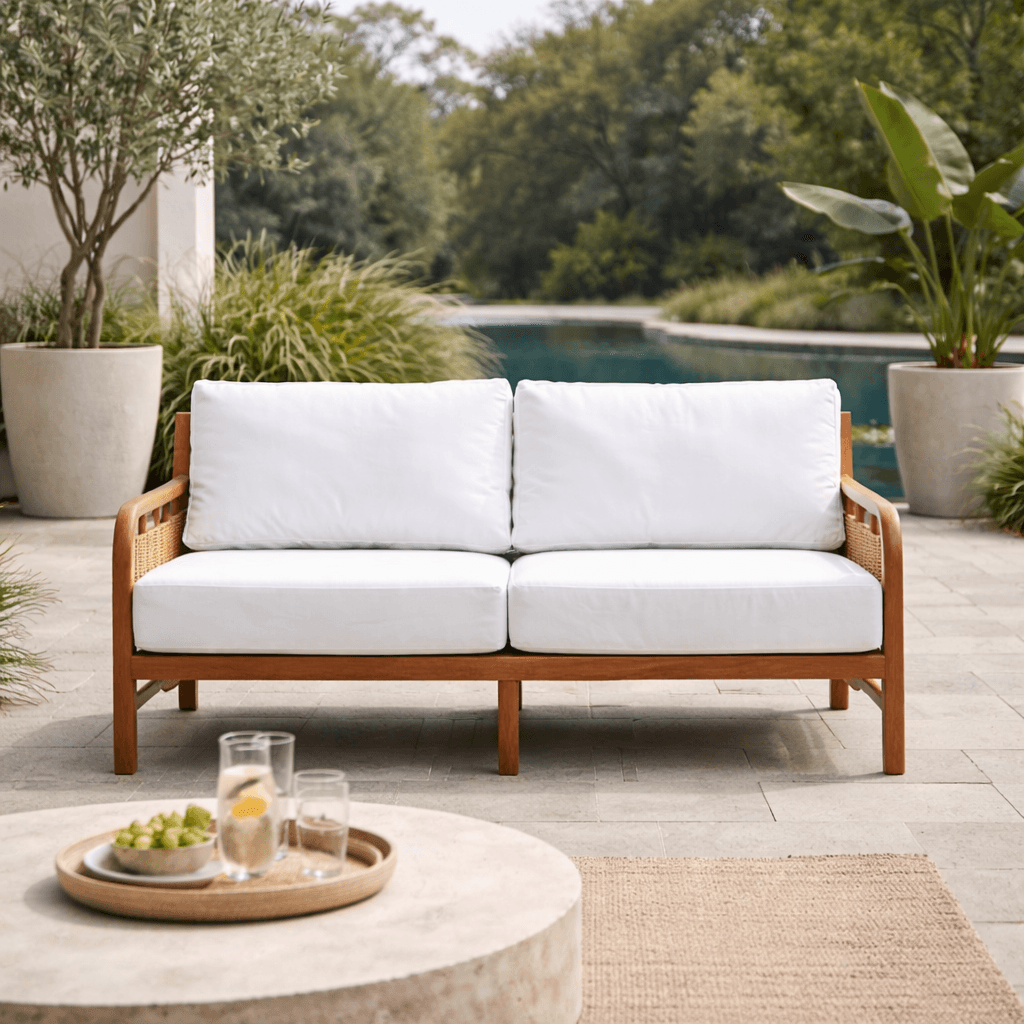 Westwood 58- Inch Teak Loveseat Sofa - thumbnail 2
