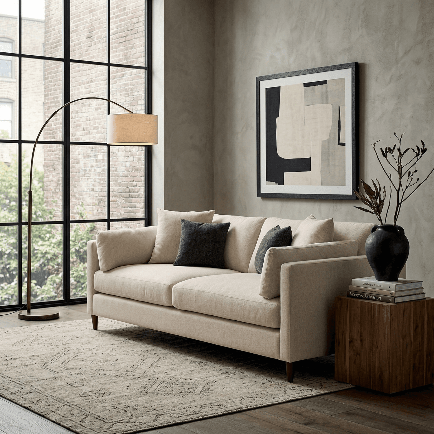 Uptown 96″ Sofa, White - thumbnail 5