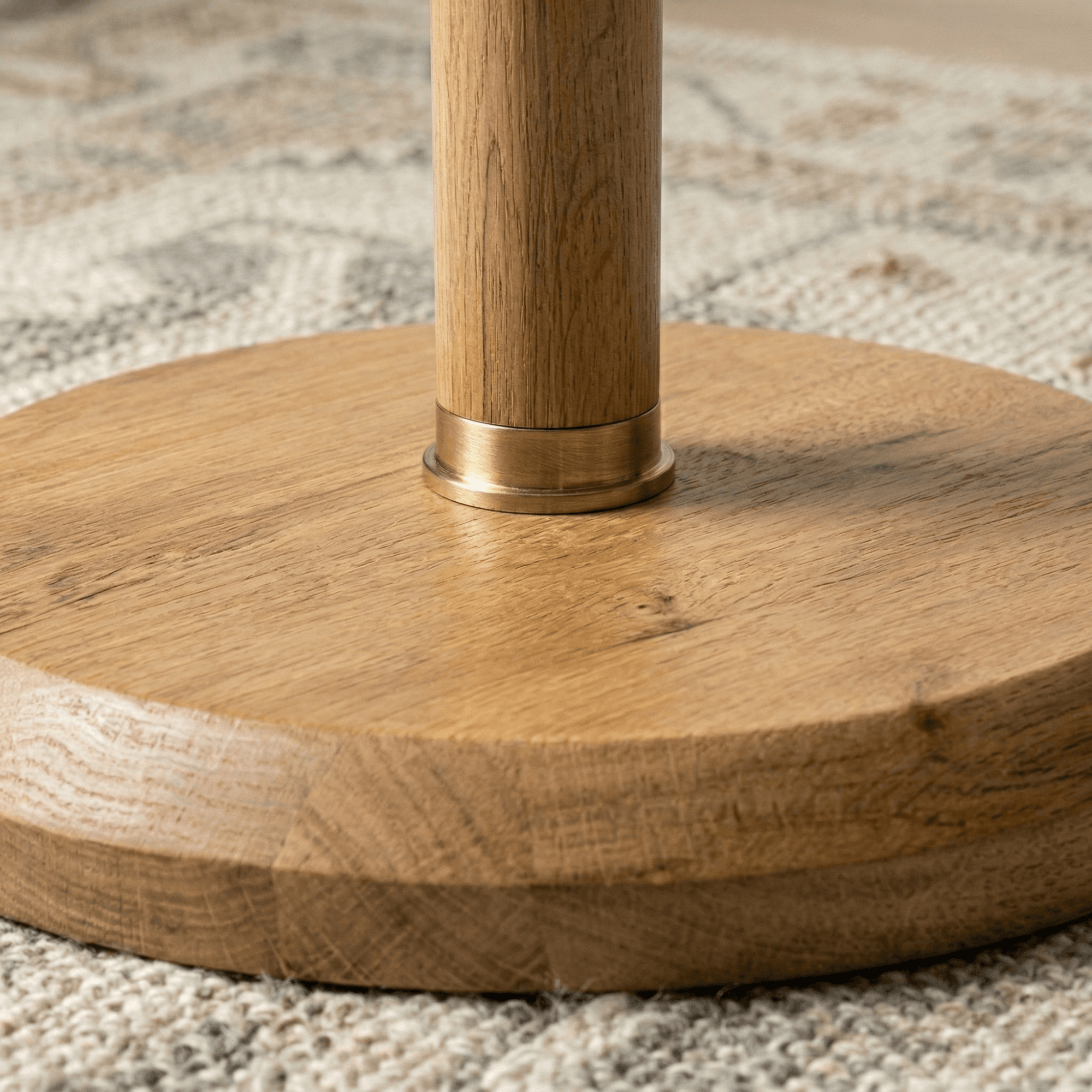 Durian Glass Top Side Table, Natural - thumbnail 4