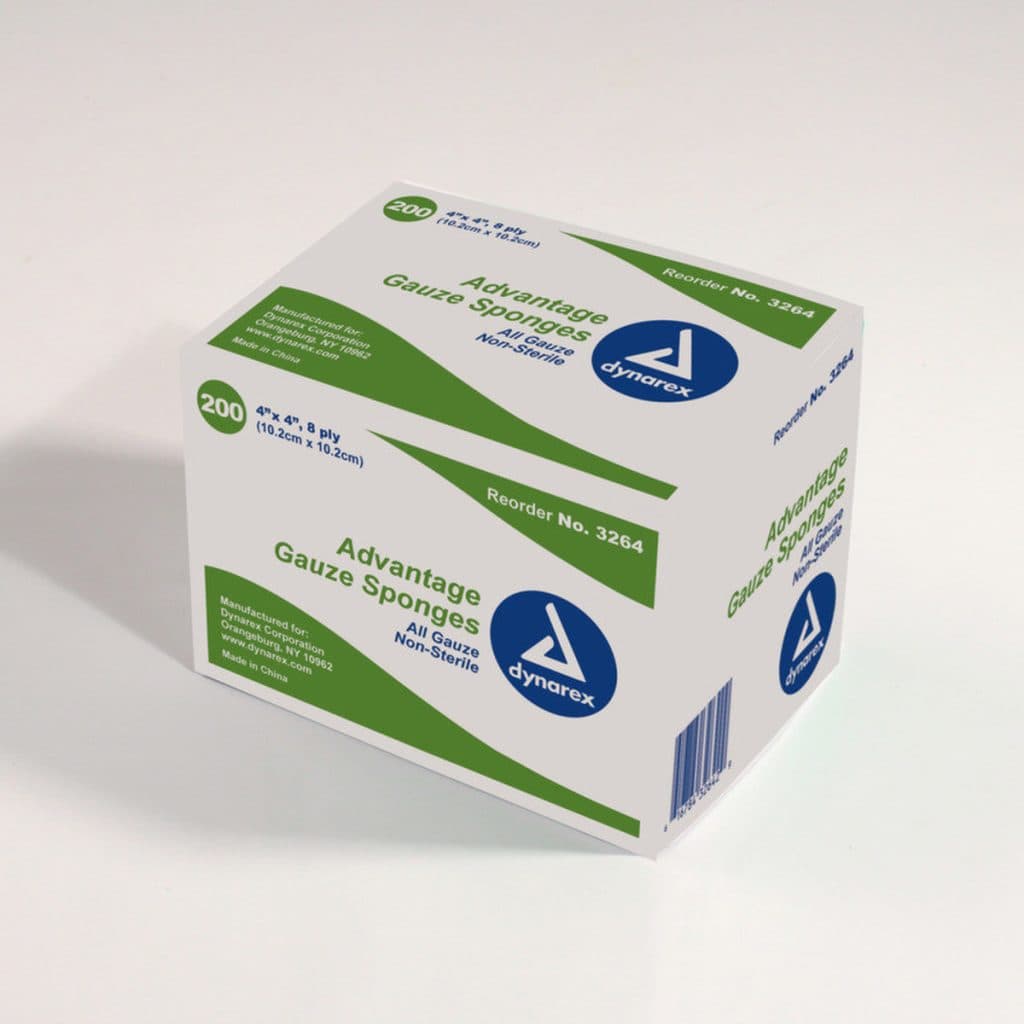 Advantage 4″ X 4″ Non-Sterile 8-Ply Surgical Sponges