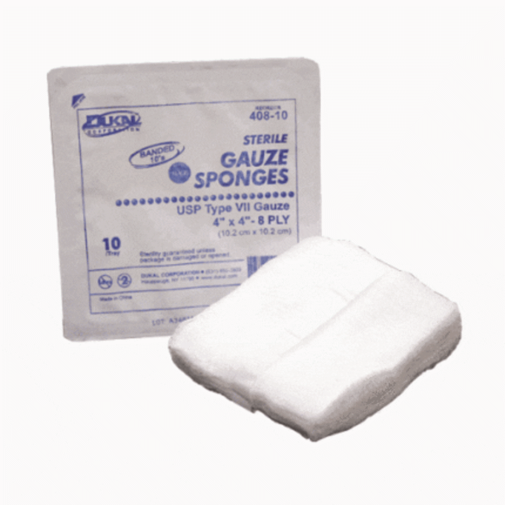 Sterile 4×4 Gauze 12 Ply (Fluff)