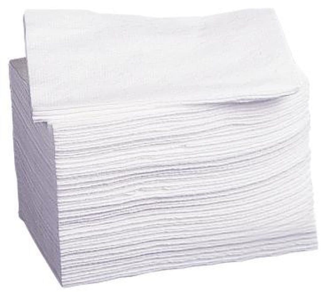 Deluxe Dry Disposable Washcloths, White