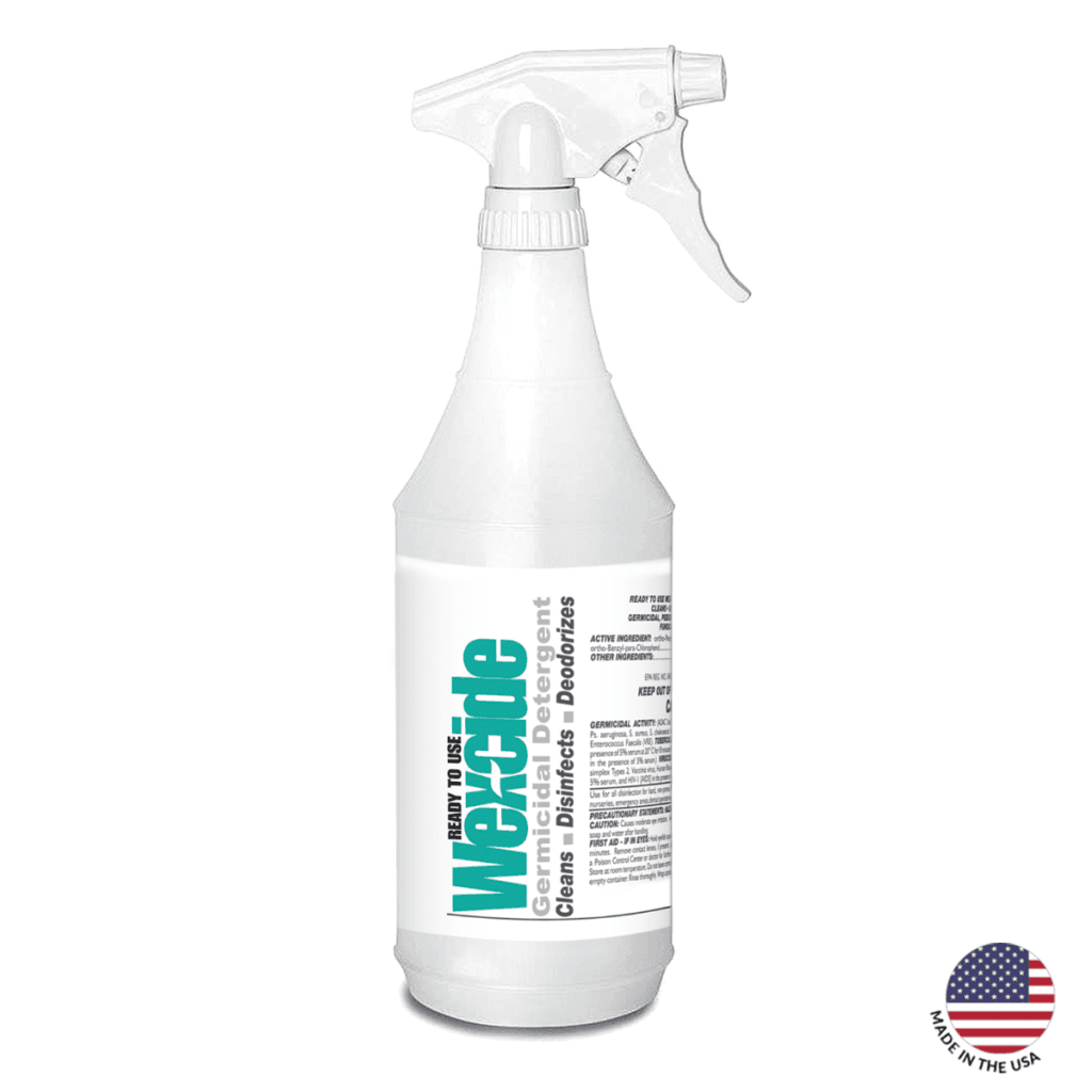 Wex-Cide Healthcare Germicidal Disinfectant Cleaner, 32oz Bottle – Case Of 12