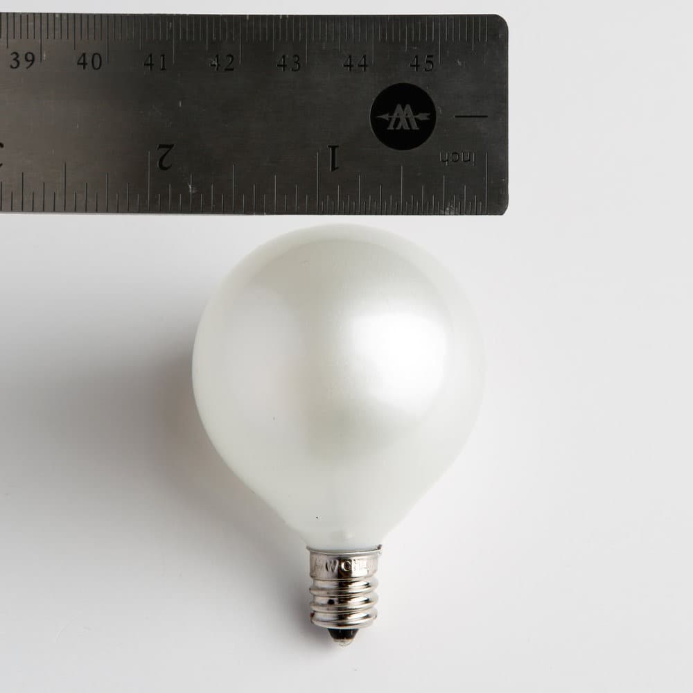 G50 WHITE SATIN PEARL C9 (E17) Base Light Bulbs - thumbnail 3