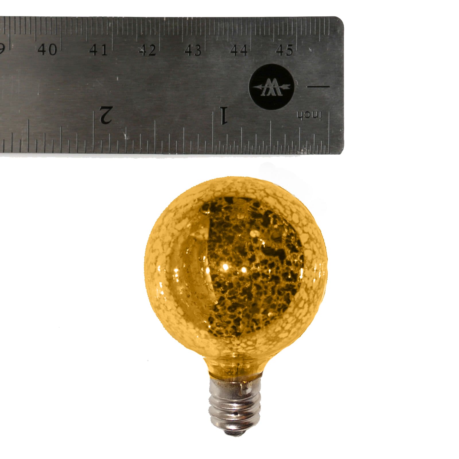 (Box of 25) G40 Mercury Gold C7 (E12) Base Light Bulbs - thumbnail 3