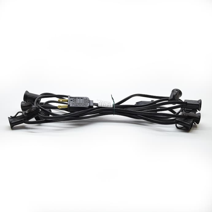 Black 10′ C7 Base Light Strings