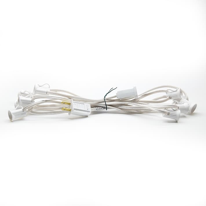 White 10′ C7 Base Light Strings
