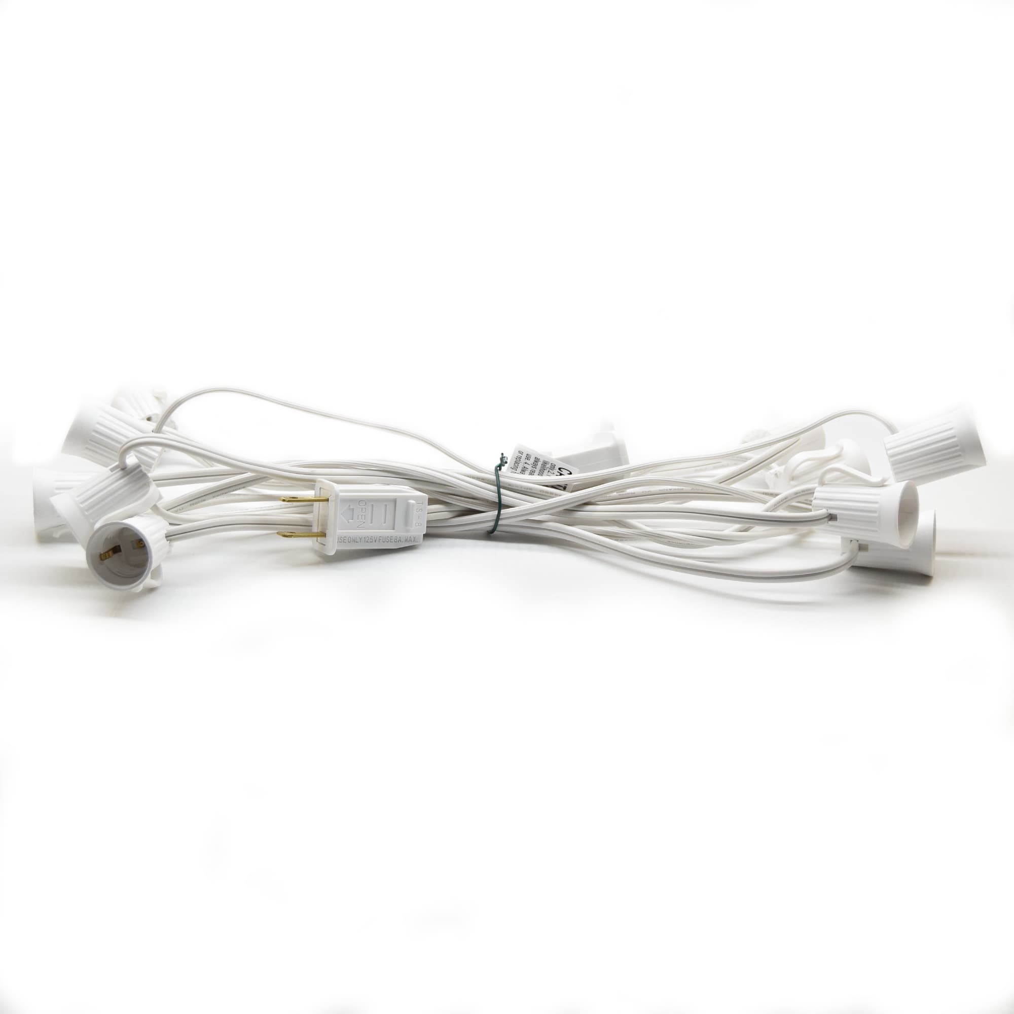 White 10′ C9 Base Light Strings
