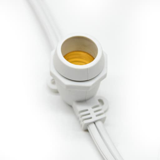 White 100′ 80 Socket C9 Commercial Grade Light Strings with 16 Gauge Wire - thumbnail 3