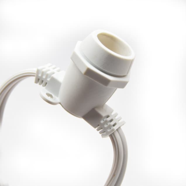 White 100′ 80 Socket C9 Commercial Grade Light Strings with 16 Gauge Wire - thumbnail 2