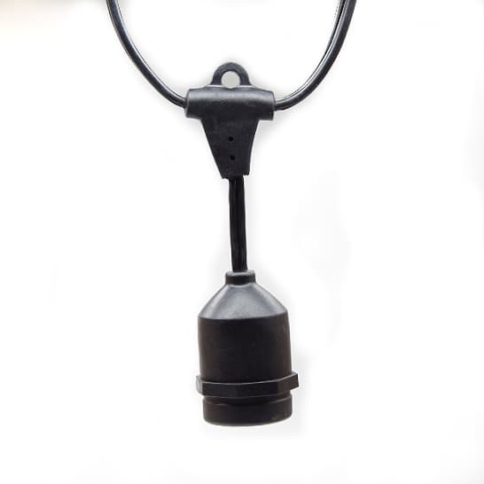 24’ E26 Commercial Grade Light Strings with Suspended Sockets and 16 Gauge Wire - thumbnail 3