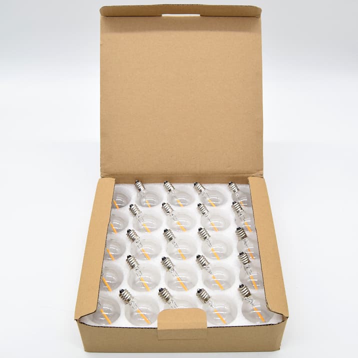 (Box of 25) G40 LED Filament CLEAR C7 (E12) Base Light Bulbs - thumbnail 4