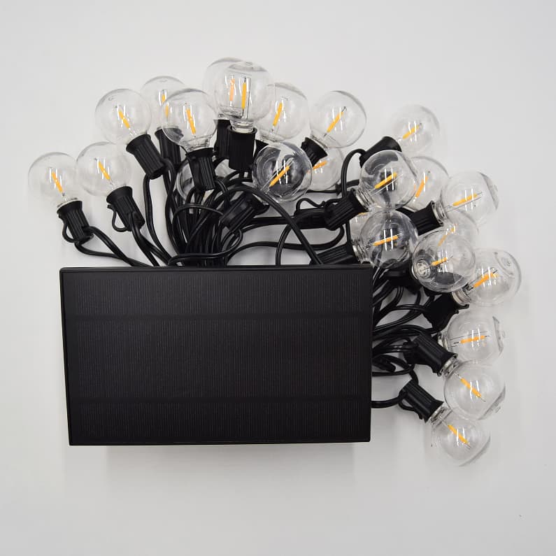 25 Foot G40 LED Solar-Powered String Light Sets