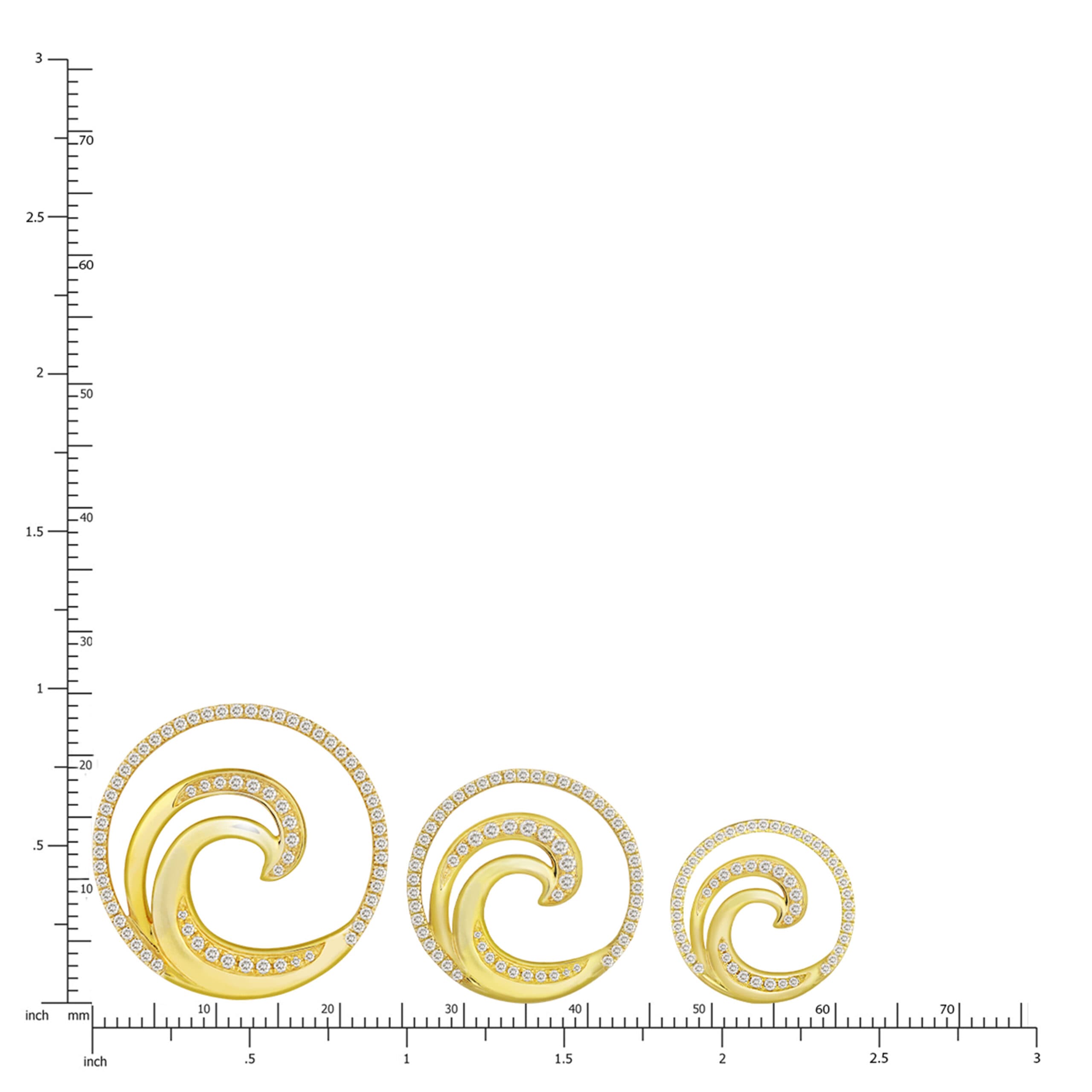 Deluxe Lustrous Diamond Wave Bracelet 16mm - thumbnail 2