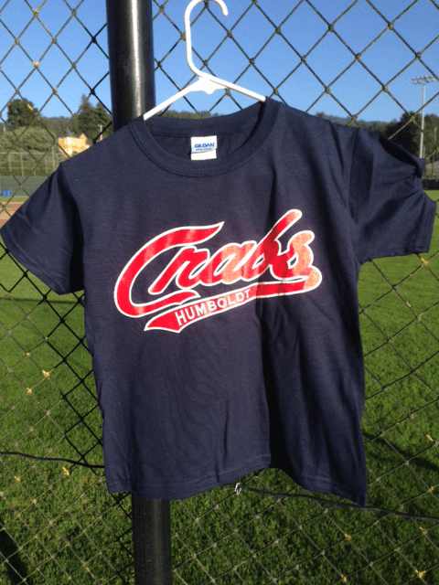 Navy TShirt | Crabs Red Script