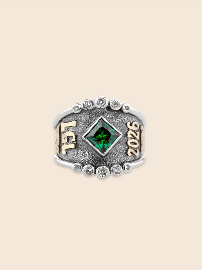 Custom Bezel Set Crystal Ring