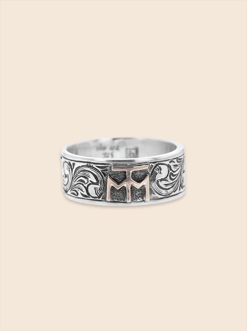 Custom Vintage Engraved Band