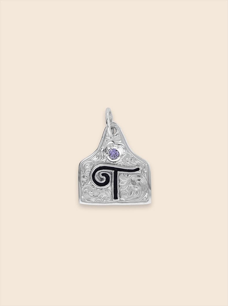Small Custom Cow Tag Pendant
