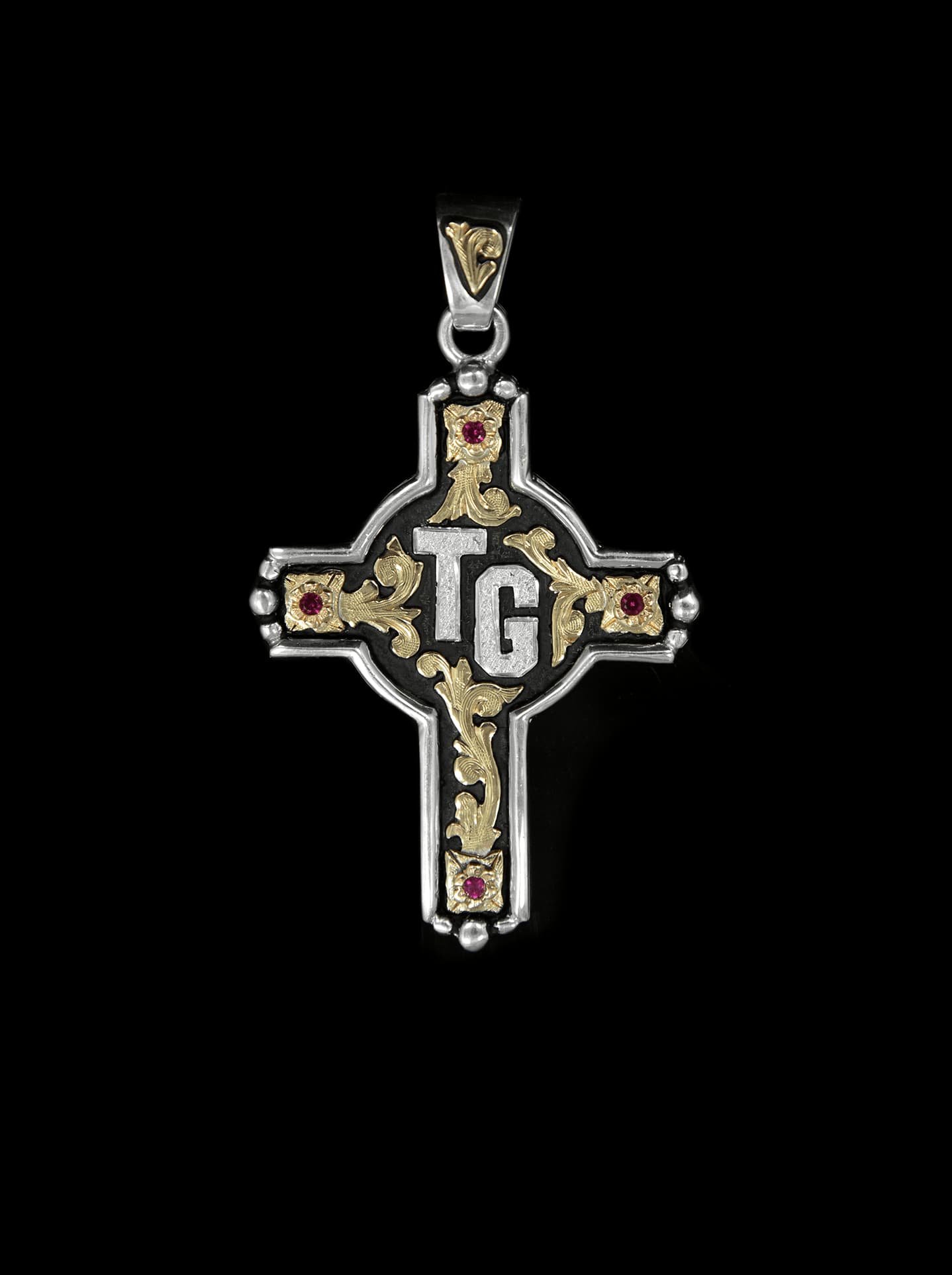 Custom Ranch Brand Cross Pendant - thumbnail 4