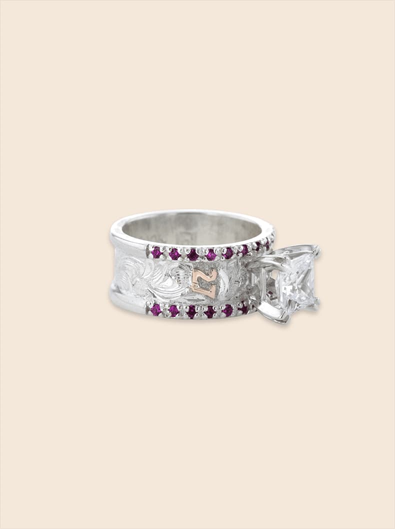 Custom Western Solitaire Ring - thumbnail 6