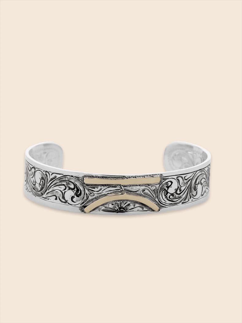 Custom Engraved Silver Cuff - thumbnail 3