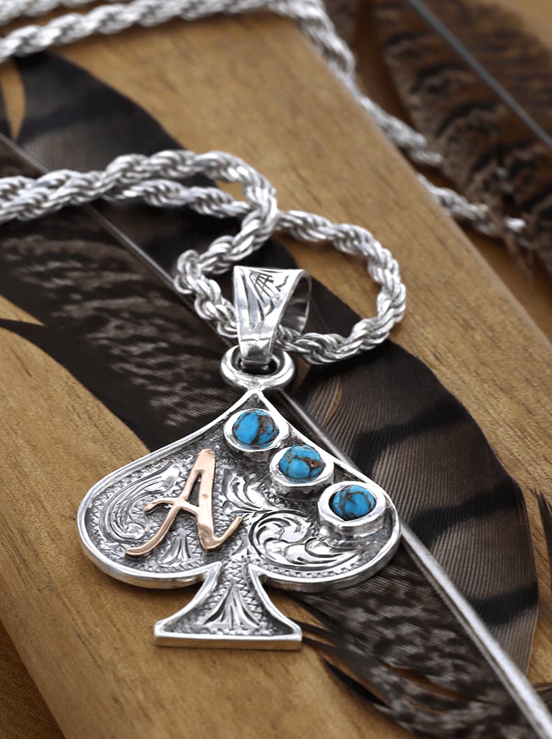 Custom Ace of Spades Pendant