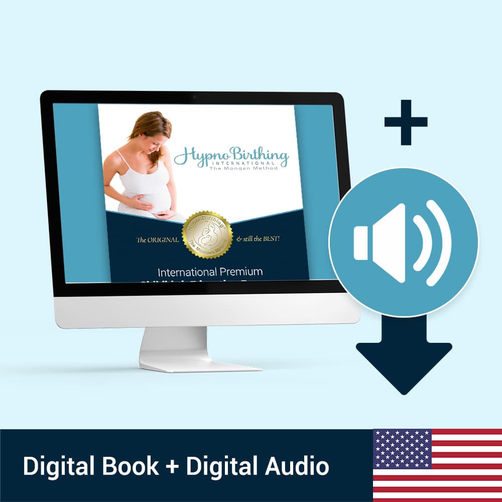 US HypnoBirthing Digital Workbook, Rainbow Relaxation + Affirmations