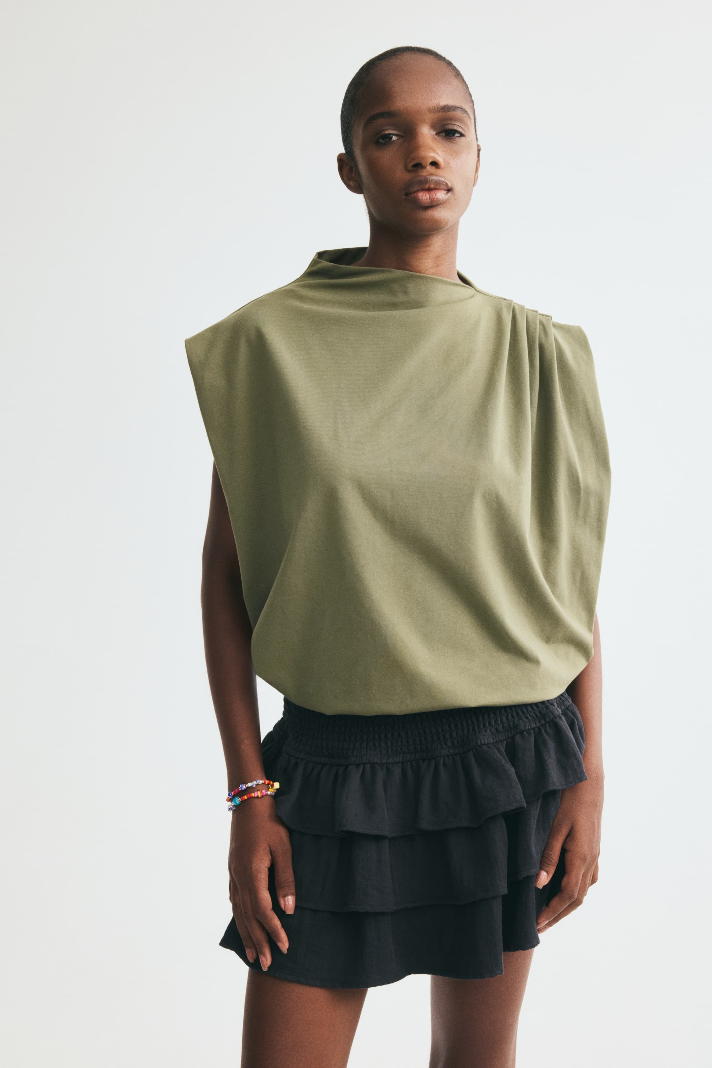 Pleated Cotton Top